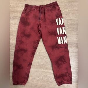 Vans Red Sweatpants Relaxed Fit Joggers